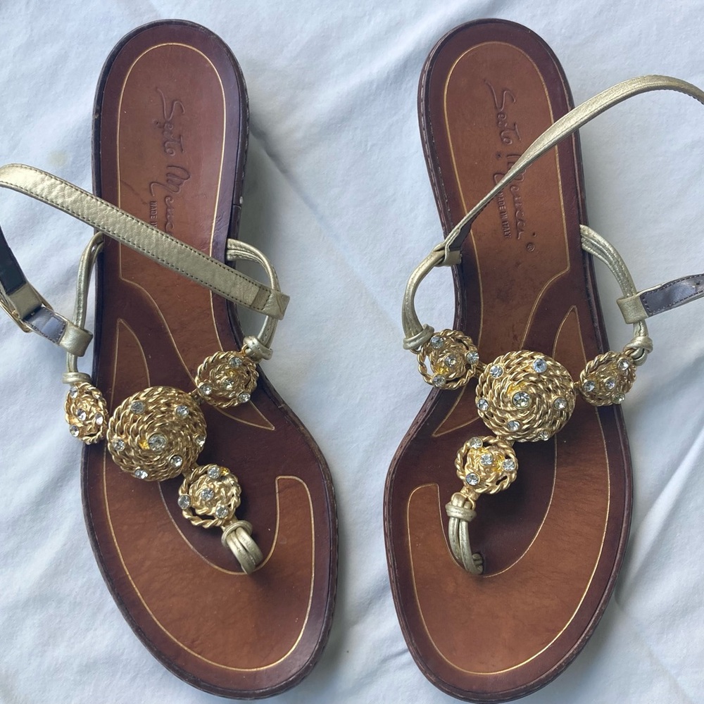 Sesto Meucci Women's Gold Jeweled
Sandals! Luxuriously Beautiful!